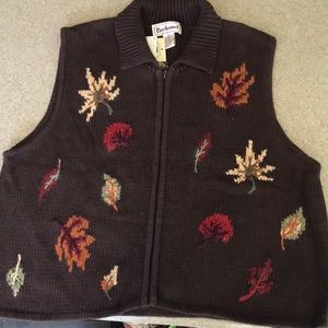 NWT XL Bechamel Zip up front hand knit Vest